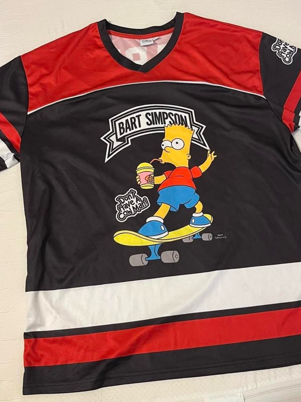 Bart Simpson Black & Red Skate Tee - Large